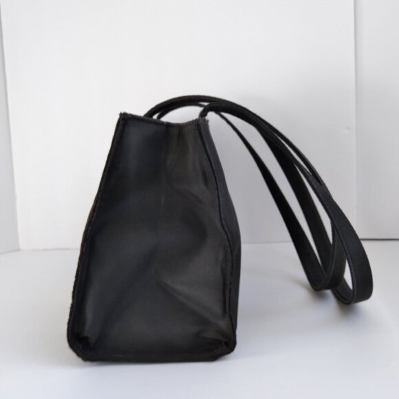 Vintage Holiday Embroidered Snow Couple Under Beaded Palm Tree Shoulder Bag - Picture 3 of 9